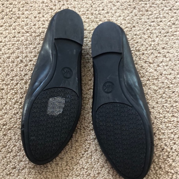Michael Kors Black Flats w/ Gold Lock - Picture 3 of 5